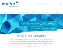 Tablet Screenshot of forty-four.de